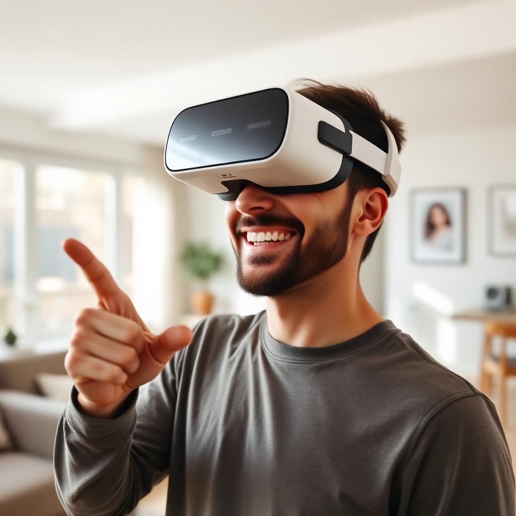 Person using VR headset